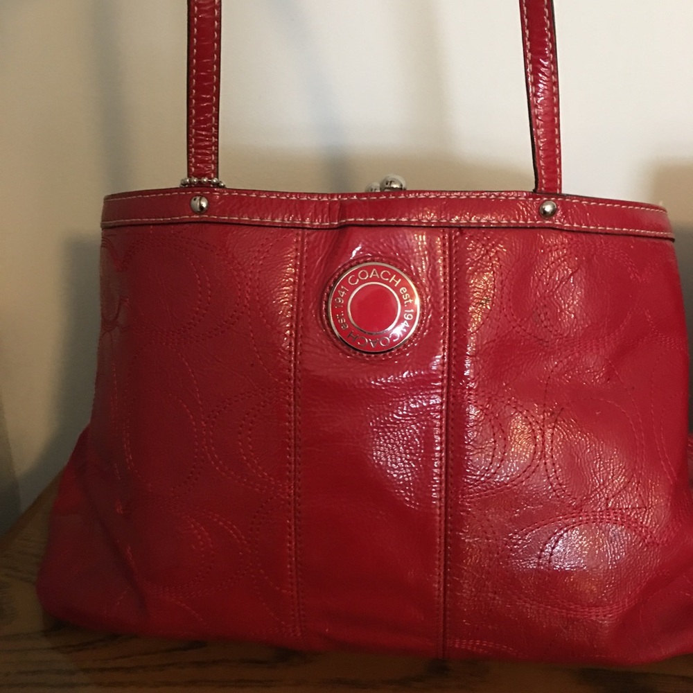 Red coach purse